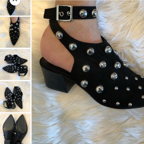 Qupid black studded shoe - Picture 2 of 2